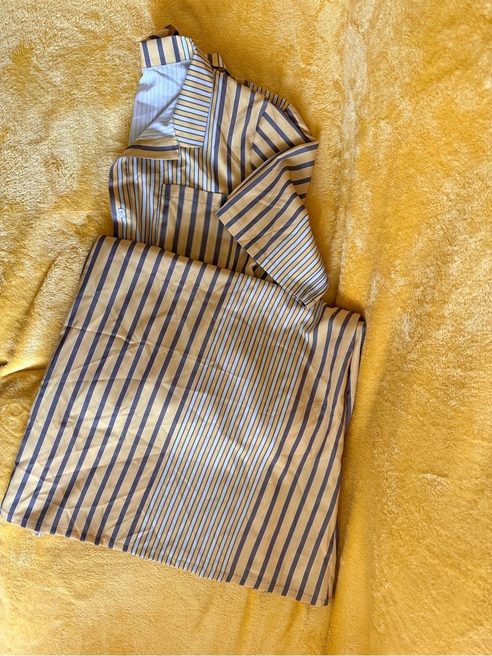 Striped Button-Up Dress with Stripes